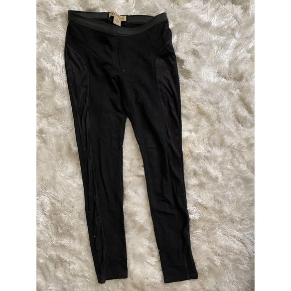 Only Hearts NYC S Tuxedo Black/Gold metallic stripe Leggings M - Picture 2 of 3